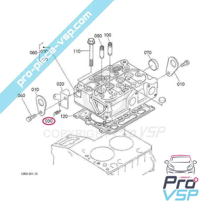 Molla del motore del motore kubota