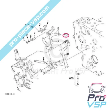 Ressort de régulateur kubota