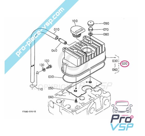 Cache culbuteur origine pour moteur Kubota