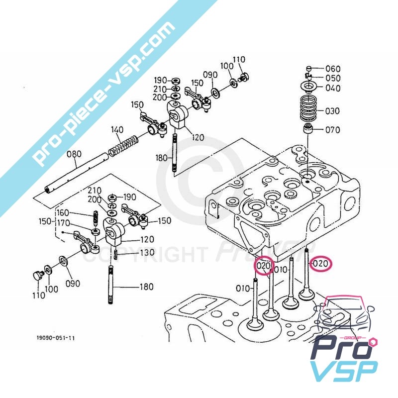 VALVOLA SCARICO MOTORE KUBOTA Z402 Z482 AIXAM