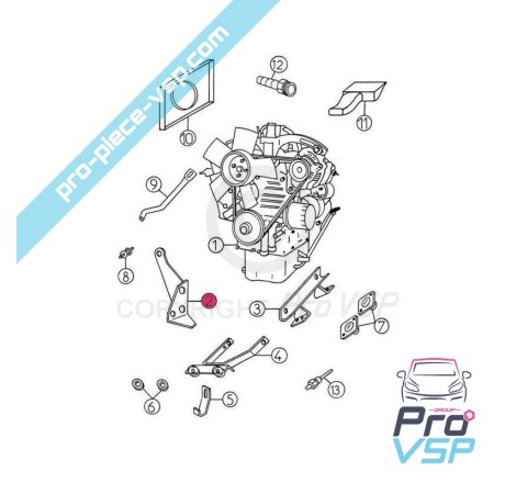 Engine bond support straight box