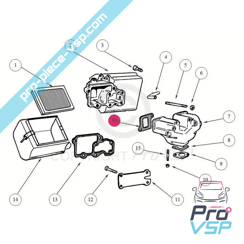 Junta de colector de escape de Lombardini focs progress