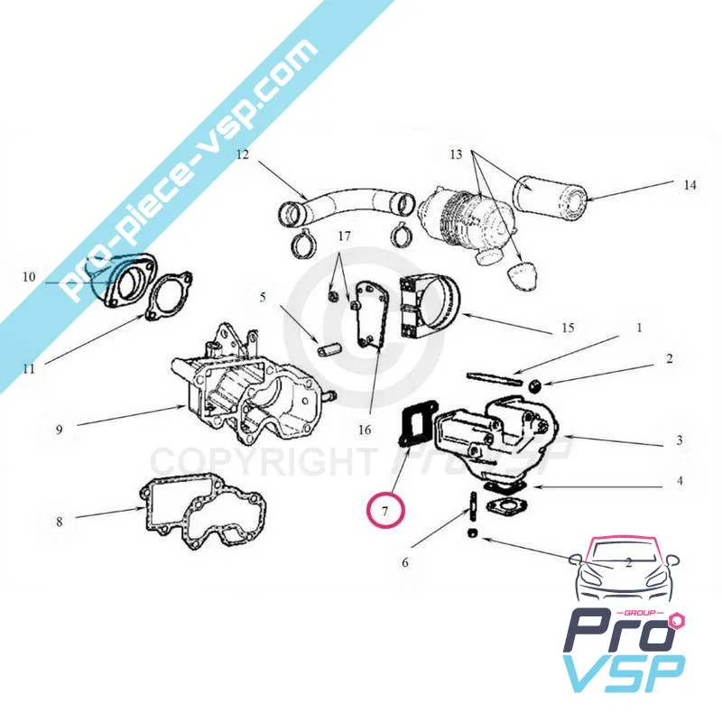 Guarnizione collettore di scarico Lombardini focs progress