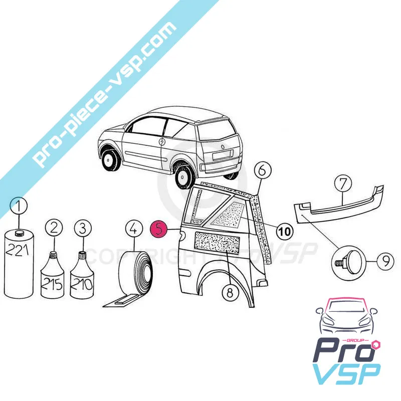 Right rear wing aixam a721 a721 sport