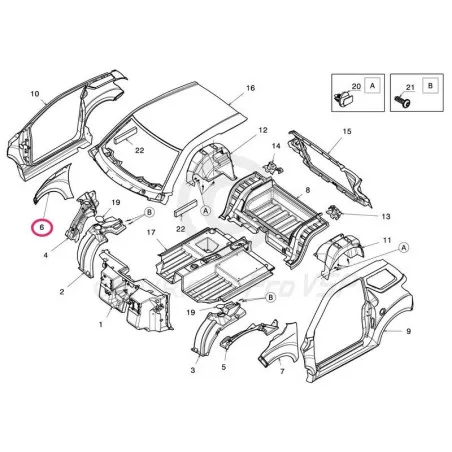 Oikea etusivu sopeutuva muovi ABS Ligier JS50 ja JS50L (vaihe 1)