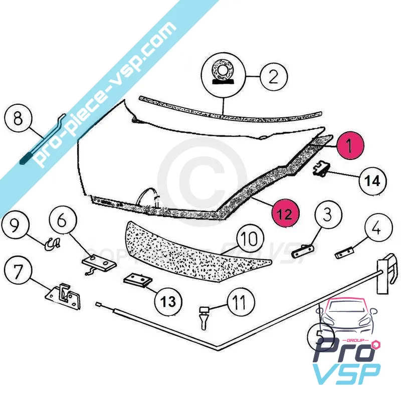Capot adaptable en plastique ABS pour Aixam City Roadline Crossline Scouty
