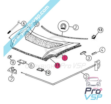 Capot adaptable en plastique ABS pour Aixam A721 A741 A751 Crossline Scouty