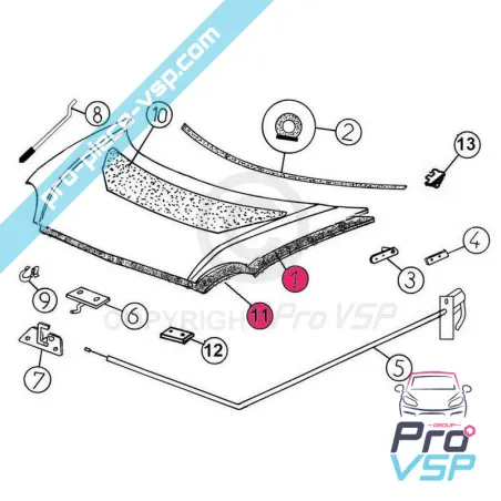 Capa de plástico ABS adaptable para Aixam A721 A741 A751 Crossline Scouty