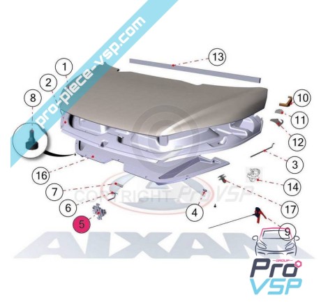 Hood-Lock für Aixam Minauto Mega