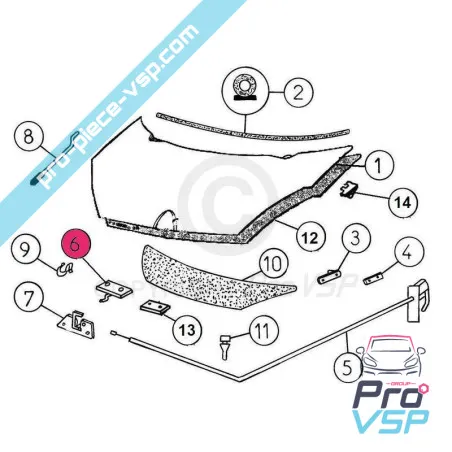 Hood strike for Aixam