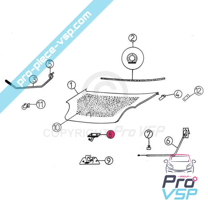 Hood strike for Aixam