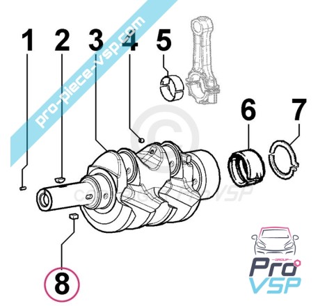 Oil pump key