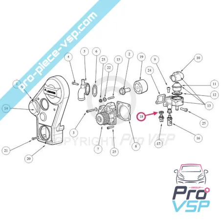 Kappengelenk- oder Motortemperatursensor Lombardini Focs, Progress