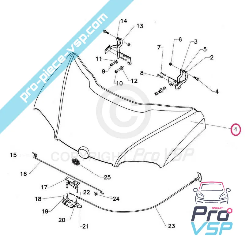 Capa de fibra adaptável para Italcar T3 Capa de fibra adaptável para Italcar T3
