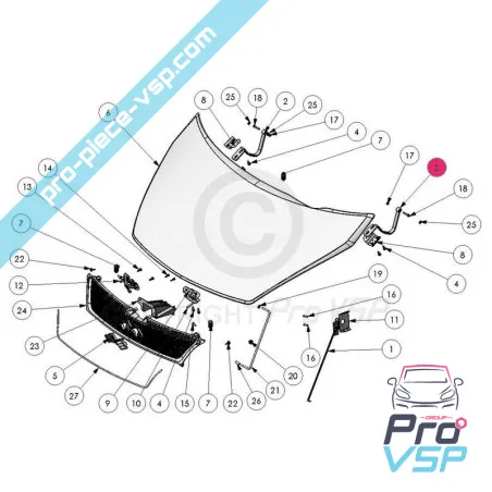 Cerniera a sinistra per Ligier xtoo 1 2 max