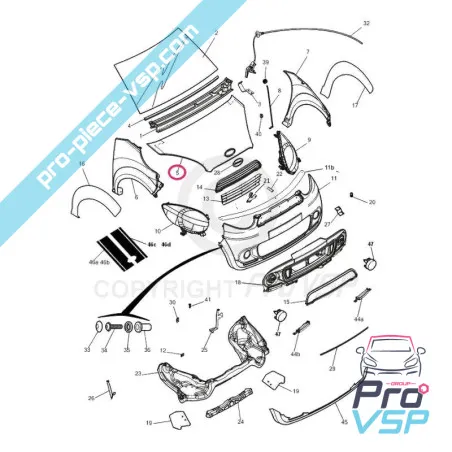 Cappuccio per microcar m8