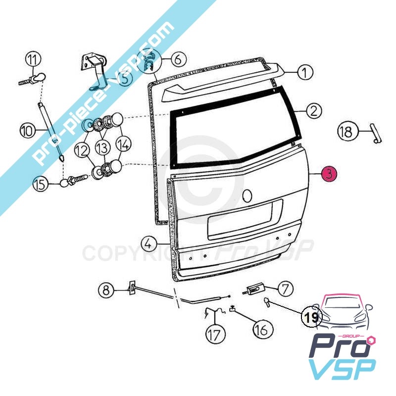 Hatchback fora do painel