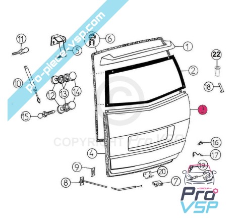 Hatchback outside panel