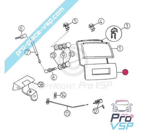 Panneau intérieur de hayon adaptable en plastique ABS pour Aixam 400sl 500sl 400evo