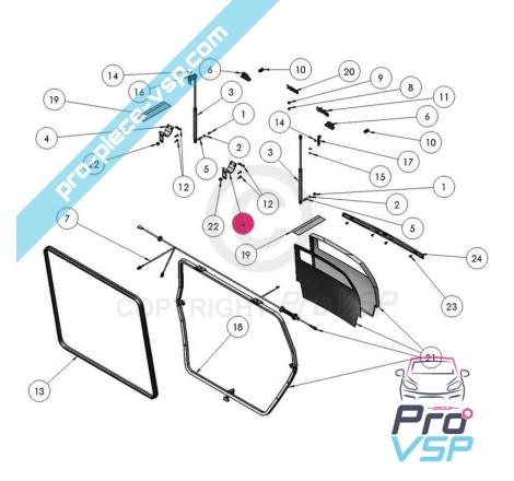 Charnière de hayon pour ligier nova xtoo 1 2 max r s rs