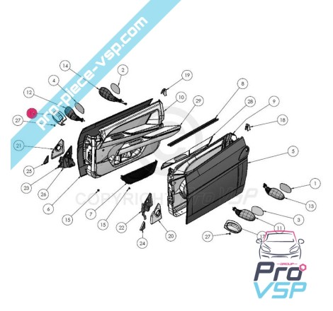 Ligier de plástico ABS ligier ixo