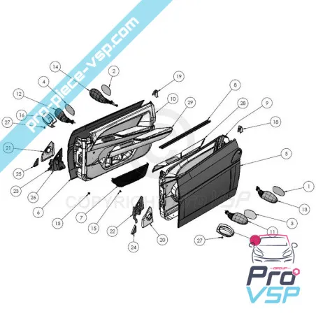 Adaptabil ABS Plastic Mirror Cutie pentru Ligier ixo