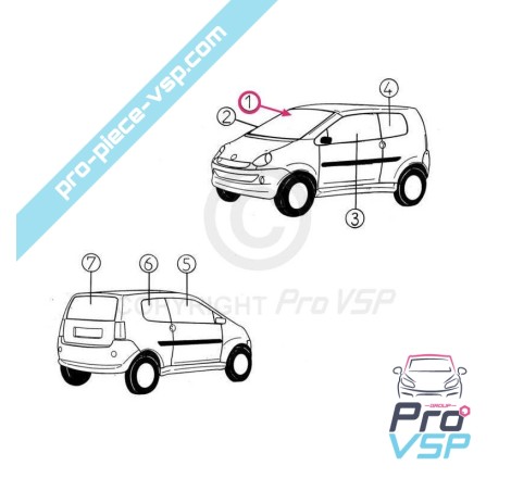 Pára-brisa para aixam 400 400.4 400evo 500.4 500.5