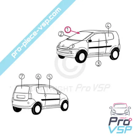 Pára-brisa para aixam 400 400.4 400evo 500.4 500.5