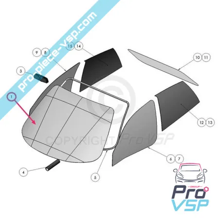 Pára-brisa adaptável para Ligier