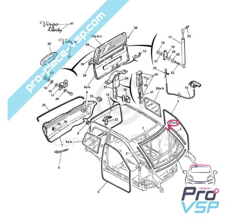 Pára-brisa adaptável para Microcar Virgo