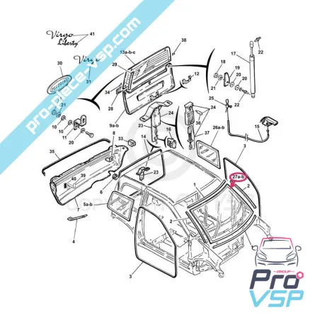 Pára-brisa adaptável para Microcar Virgo