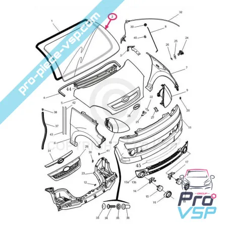 Pára-brisa para Microcar Mgo