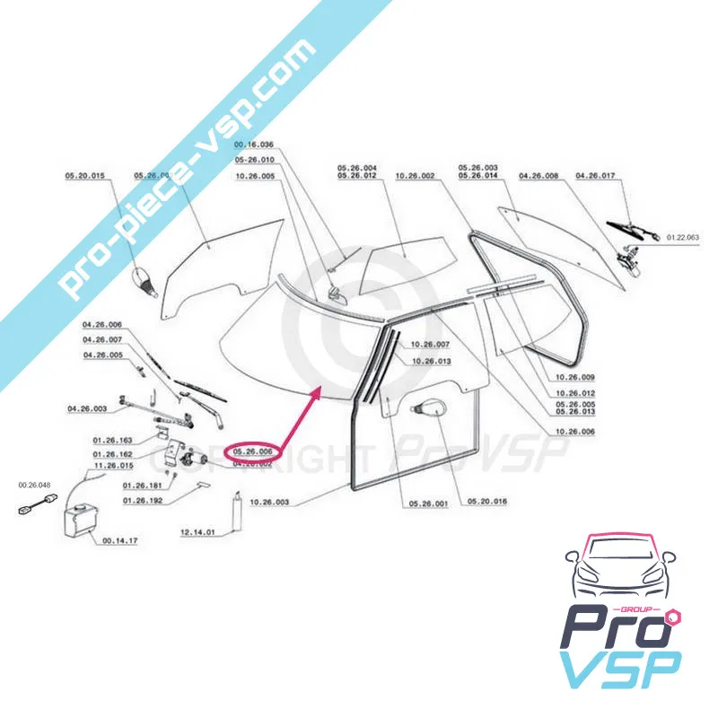 Parbriz pentru chatenet ch26 , ch28 , ch30 , ch32 ,pick-up , sporteevo