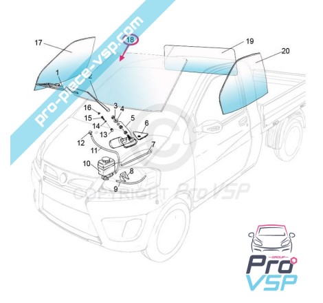 Pára-brisa para Casalini Sulky M10 M110 M12 Escolher-12
