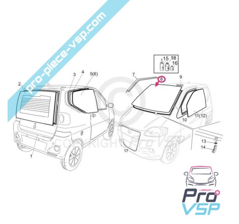 Pára-brisa para Casalini Sulky M10 M110 M12 Escolher-12