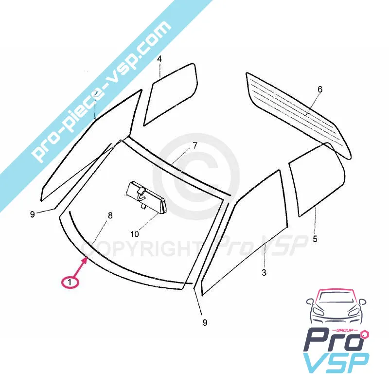 Windshield for Tasso bingo