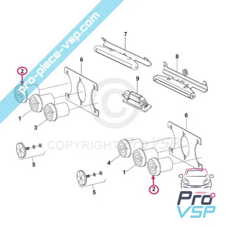 Rear flashing light for Grecav eke