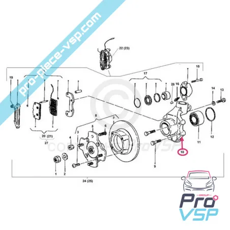 Porte moyeu origine pour Ligier Bellier Casalini Italcar Tasso