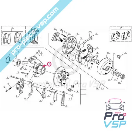 Soporte de HUB de origen para Ligier Bellier Casalini Italcar Tasso