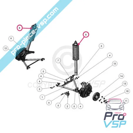 Șocul frontal Adaptabil pentru Ligier xtoo 1, 2, max