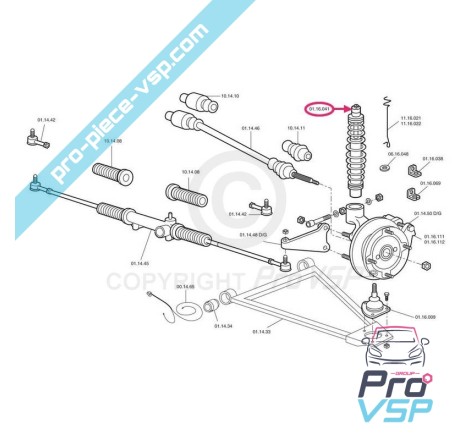 Front shock absorber