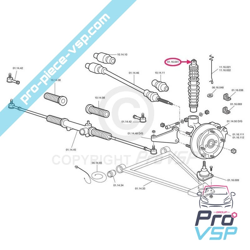 Front shock absorber