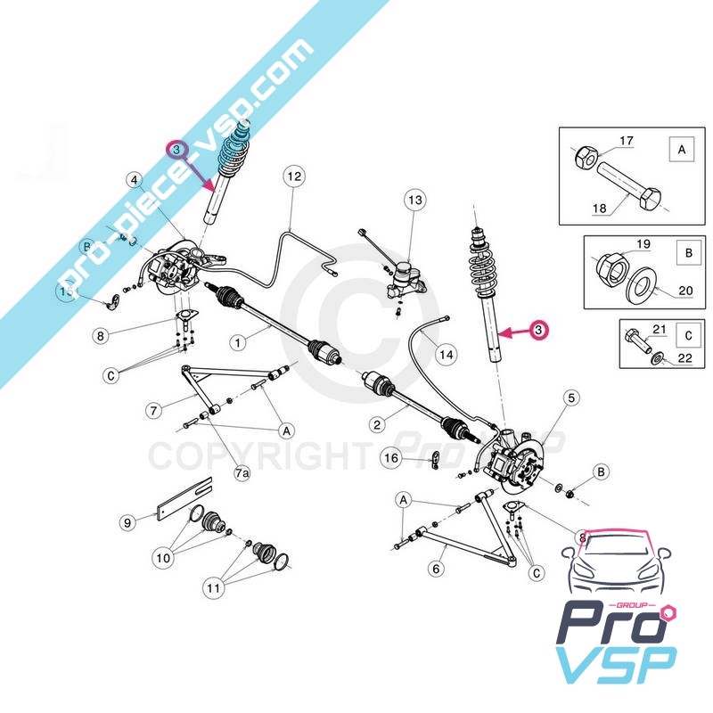 Front shock absorber