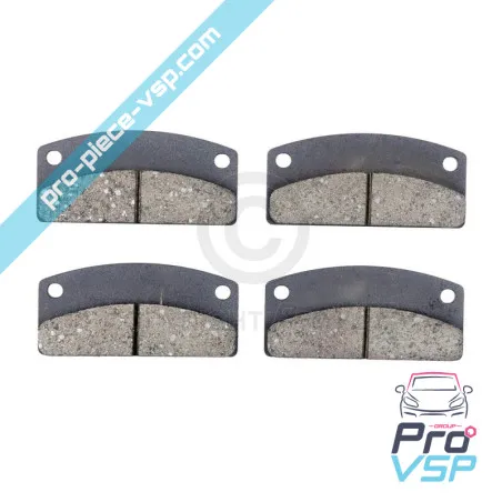 Rear brake pads adaptable for Microcar Jdm