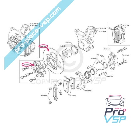 Complete front brake disc ( Coram )