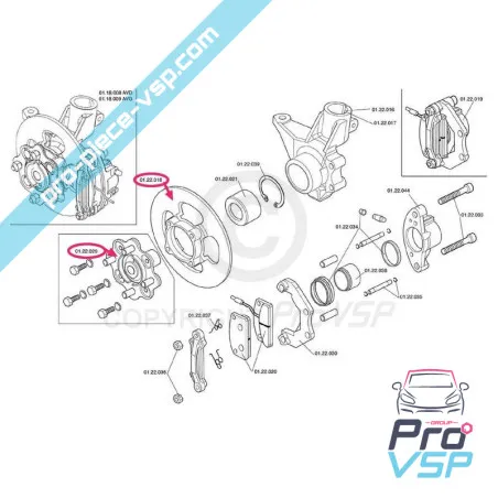 Disc complet frontal frontal pentru chatenet barooder ch26