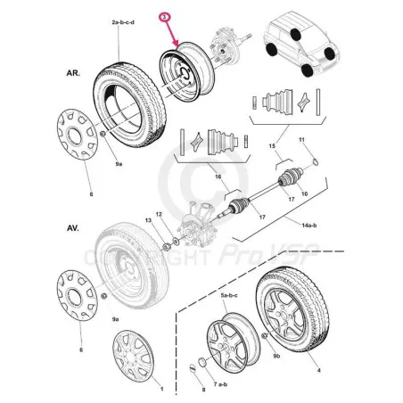 13 tuuman levyt Aixam Microcar