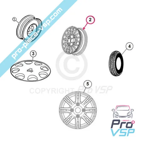 Alu rim 13 pulgadas Aixam