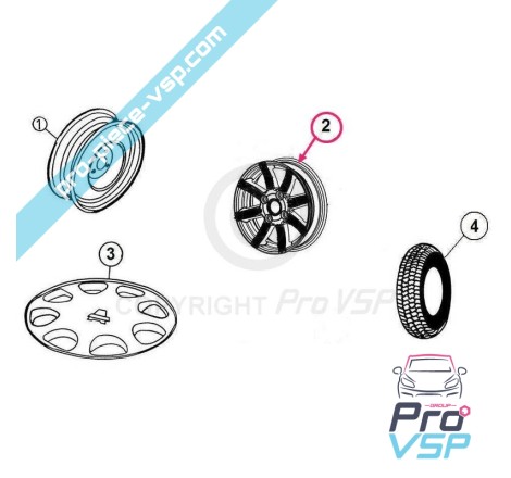 Rim alu 14 polegadas cinza antracite