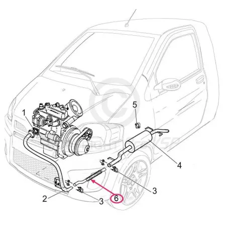 Pakokaasu letku casalini sulky pick-up pick-up 12